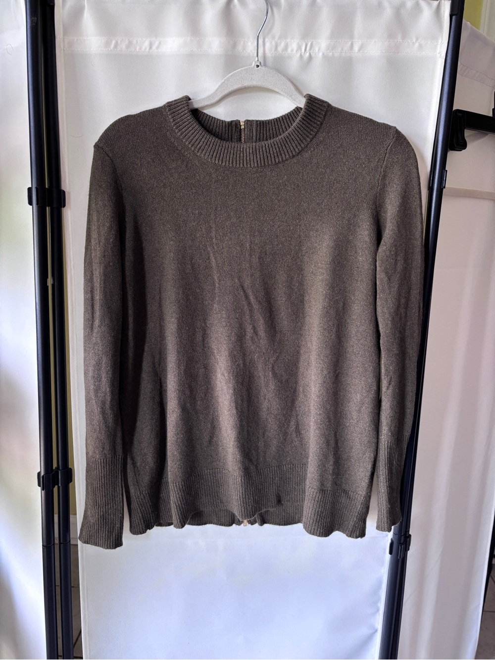 J. Crew Women's Italian Cashmere Crewneck Sweater in Olive Green